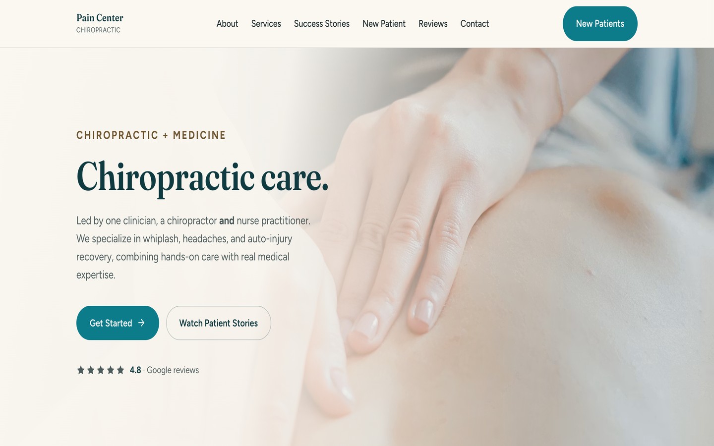 Chiropractic clinic concept hero