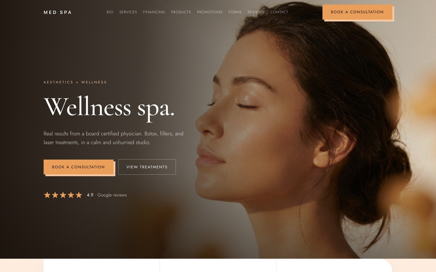Wellness spa concept hero