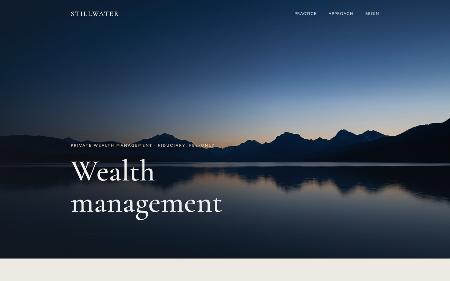 Stillwater private wealth concept hero